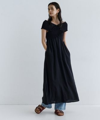 GALLEST (Women)/ギャレスト 【一部店舗限定】シャーリングクロスワンピース（２００２５３６７９７）