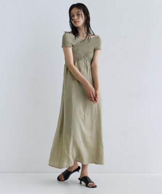 【一部店舗限定】シャーリングクロスワンピース（２００２５３６７９７）