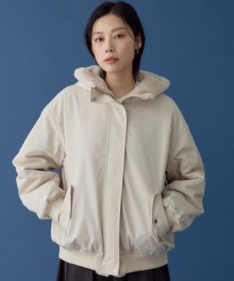 2WAY／洗える】リバーシブル フェイクファーブルゾン