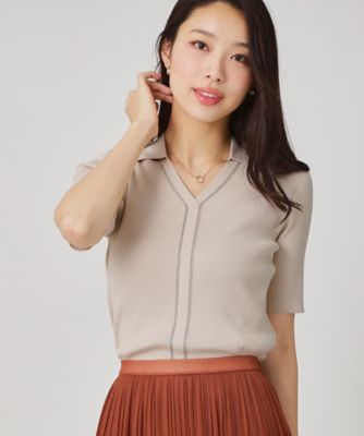 手洗い可】衿付きニットトップス（2002536863） | COUP DE