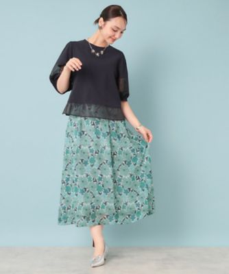 【23区/アンタイトル 】ペイズリー　レーススカート フレアプルオーバー　3L 楽天市場】レース スカート ロングスカート レディース フレア