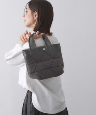 2WAY／軽量】トライアングルキルティングミドルトートバッグ