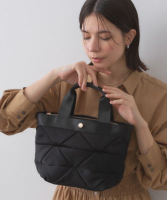 OPAQUE.CLIP (Women)/オペークドットクリップ【2WAY/軽量】トライアングルキルティングミドルトートバッグ(2002537009) クロ019 旅行用かばん・バッグ【三越伊勢丹/公式】