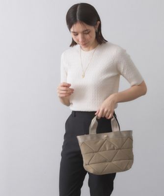 OPAQUE.CLIP (Women)/オペークドットクリップ【2WAY/軽量】トライアングルキルティングミドルトートバッグ(2002537009) チャ042 旅行用かばん・バッグ【三越伊勢丹/公式】