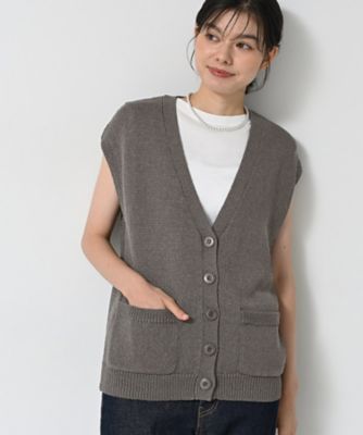 GALERIE VIEソフトスムース スリーブレスベスト GALERIE VIE ベスト ジレ ソフトスムース スリーブレスベスト