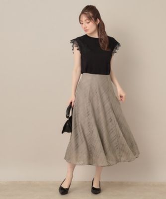 美品 ebure シアーチェックオーガンジー プリーツ スカート 97900円 美品 ebure シアーチェックオーガンジー プリーツ スカート