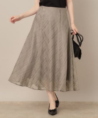 美品 ebure シアーチェックオーガンジー プリーツ スカート 97900円 美品 ebure エブール 22ss シアーチェックオーガンジープリーツ