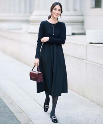 ＜UNTITLED (Women)＞【大人フェミニン／トレンド】ニット×ジャカード　ドッキングワンピース（２００２５３７１７４）