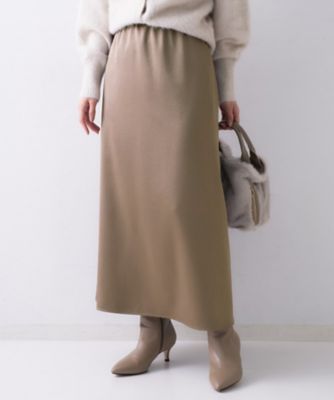 ＜UNTITLED (Women)＞【ウエストゴム／ロング】サテンナロースカート（２００２５３７１８１）