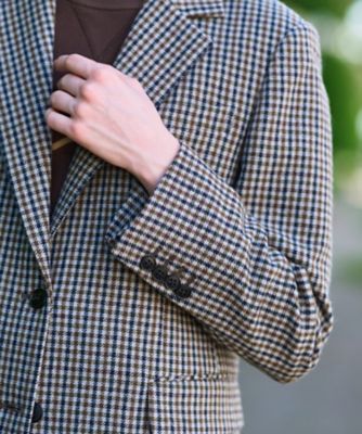 未使用級♡レオナール カンカン素材 伸縮 トリム テーラードジャケット L エンポリオアルマーニ EMPORIO ARMANI サテン地 セットアップ