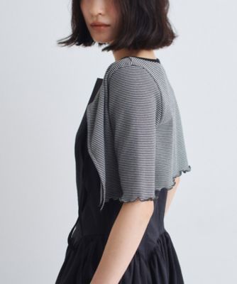 CODE A (Women)/コードエー chic border 2way ribbon cardigan(2002537242)
