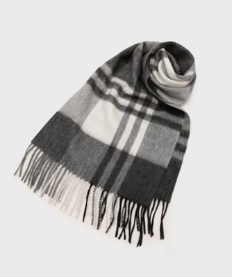 tk. TAKEO KIKUCHI (Men)/ティーケー タケオキクチ カシミヤチェックマフラー(2002537706) クロ019 ネックウォーマー【三越伊勢丹/公式】