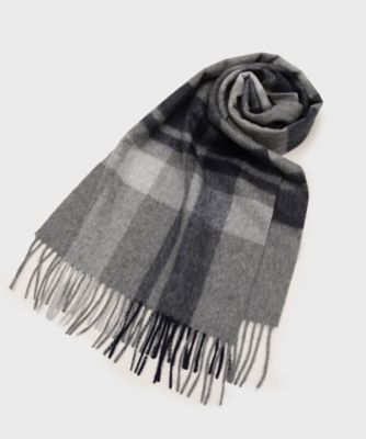 tk. TAKEO KIKUCHI (Men)/ティーケー タケオキクチ カシミヤチェックマフラー(2002537706) アオ094 ネックウォーマー【三越伊勢丹/公式】