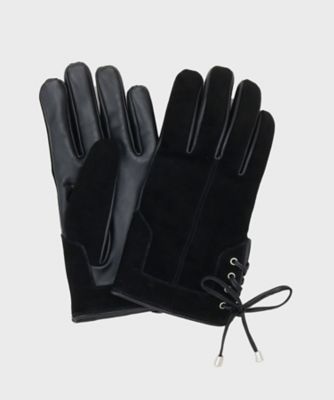 本革／ギフトにおススメ】レースアップグローブ