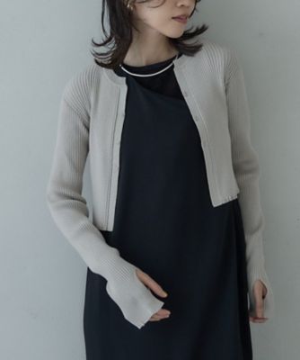 クロップドリブホックカーディガン（2002537715） | GALLEST