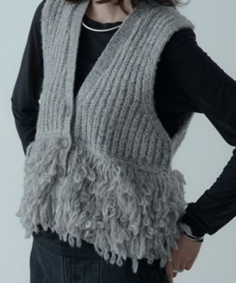 Vネックループニットベスト（2002537718） | GALLEST