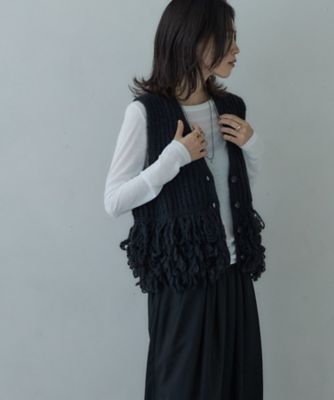 Vネックループニットベスト（2002537718） | GALLEST