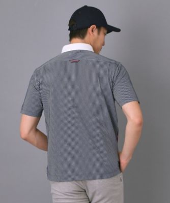 新レーベル ADABAT NAVY】吸水速乾 サッカーストライプ