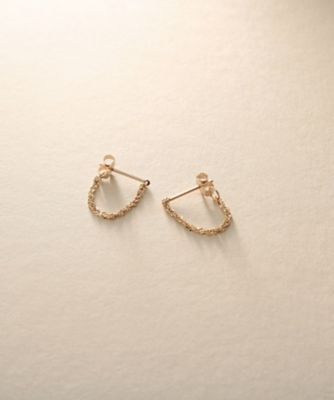 ＜COCOHNIK ONKITSCH (Women)＞◆Ｋ１０スクリューチェーン　フープピアス（２００２５３７７５５）