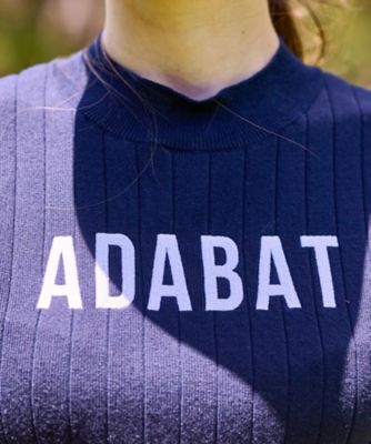 【ADABAT NAVY】フロントロゴワイドリブモックニット ADABAT NAVY】フロントロゴワイドリブモックニット（ニット