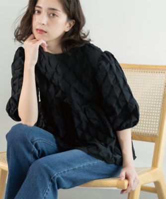 【SALE】OPAQUE.CLIP (Women)/オペークドットクリップ ふくれジャカードペプラムブラウス(2002538025) クロ019 トップス【三越伊勢丹/公式】