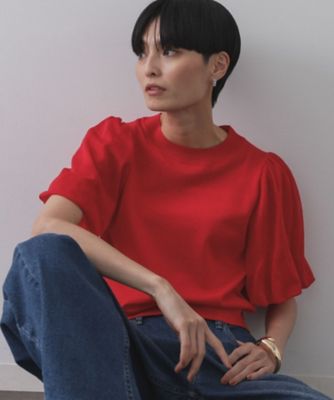 【SALE】OPAQUE.CLIP (Women)/オペークドットクリップ バルーンスリーブニット(2002538062) アカ062 トップス【三越伊勢丹/公式】