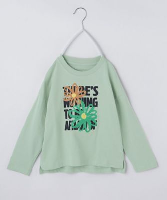 THE SHOP TK (Baby & Kids)/ザ ショップ ティーケー (キッズ）【110-160/6色展開】コットン長袖Tシャツ/洗濯機OK(2002538067) グリーン421 トップス【三越伊勢丹/公式】