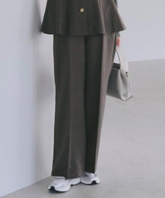 ＜GROVE (Women)＞【カセット服】洗えるストレートワイドパンツ（２００２５３８２９９）
