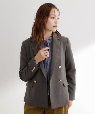 極美品♢ボリオリ DOVER ダブルブレスト ニット テーラードジャケット セットアップ】リネン混ダブルブレストジャケット