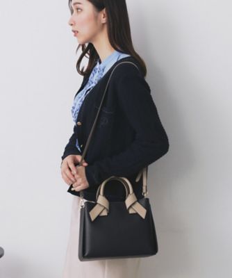 index (Women)/インデックス リボンハンドルミドルトートバッグ(2002538391) クロ119 旅行用かばん・バッグ【三越伊勢丹/公式】