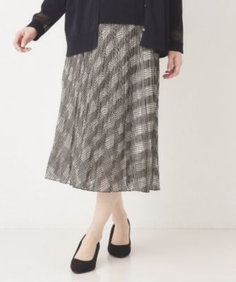 ＜CORDIER (Women)＞チェック柄レースプリーツスカート（２００２５３８５５６）