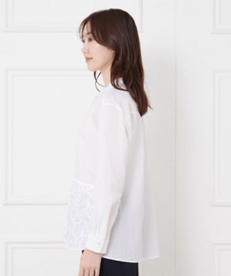 入卒セレモニー／おでかけ】フラワーモチーフ刺繍ブラウス