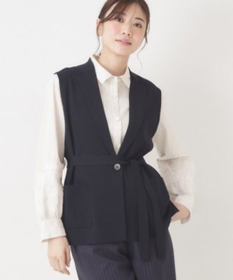 ＜CORDIER (Women)＞【Ｍ～３Ｌサイズ】刺繍デザインストライプブラウス（２００２５３８５５９）