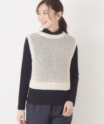 ＜CORDIER (Women)＞【前後２ＷＡＹ】グレースファンシーニットベスト（２００２５３８５７１）