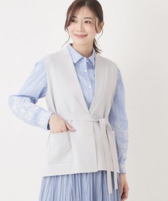 ＜CORDIER (Women)＞【Ｍ～３Ｌサイズ】エリーテ　スプリングニットベスト（２００２５３８５７２）