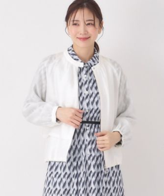 ＜CORDIER (Women)＞【Ｍ～３Ｌサイズ／洗える】シアージャカードブルゾン（２００２５３８５８３）