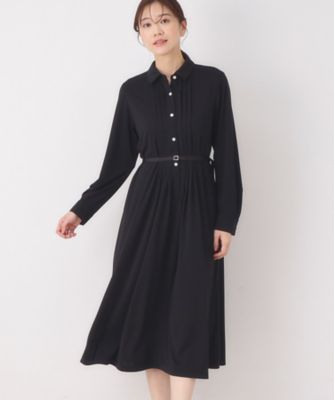 ＜CORDIER (Women)＞【Ｍ～３Ｌサイズ／洗える】幾何プリントジャージワンピース（無地あり）（２００２５３８５９３）