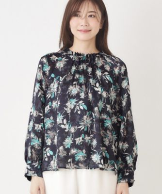 M～3Lサイズ／セットアップ】グレースフラワープリントブラウス