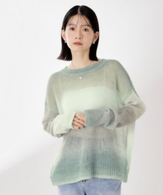 ダイアグラム♡薄手ニット 透かし編みドロストニット 327131（ニット/セーター）｜Heather