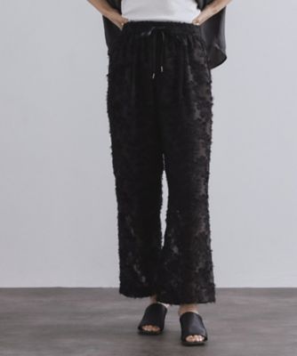 【SALE】OPAQUE.CLIP (Women)/オペークドットクリップ フリンジジャカードイージーパンツ(2002538972) クロ019 パンツ・ズボン【三越伊勢丹/公式】