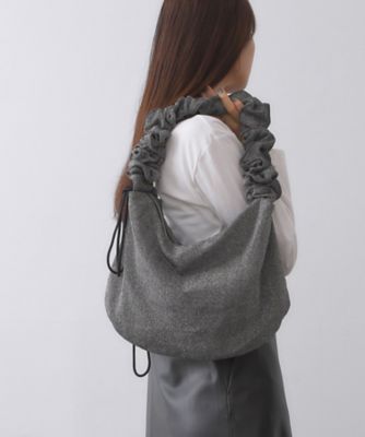 OPAQUE.CLIP (Women)/オペークドットクリップ ドロストフリルハンドルラメミドルショルダーバッグ(2002538985) ブラックシルバー009 旅行用かばん・バッグ【三越伊勢丹/公式】