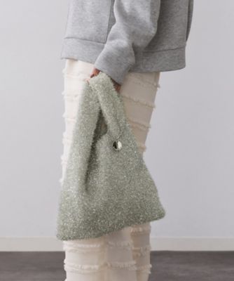 OPAQUE.CLIP (Women)/オペークドットクリップ メタルチャーム付きラメニットバッグ(2002538995) ゴールド007 ハンドバッグ【三越伊勢丹/公式】