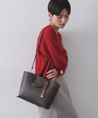 OPAQUE.CLIP (Women)/オペークドットクリップ【2WAY/名品】バイカラー3層ミドルトートバッグ(2002539000) チャ544 旅行用かばん・バッグ【三越伊勢丹/公式】