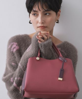 2WAY／名品】バイカラーミドルボストンバッグ