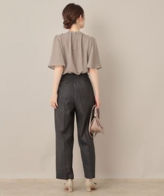 マシンウォッシャブル・スッキリ見え】デニムライクボタンデザイン