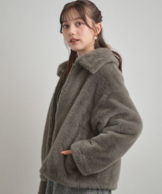 ふわふわ・上品】ミンクフェイクファーアウター（2002539084