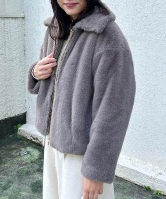 素敵❗️ミンクファー　ヤーンニットジャケットコート ミンクファーコート デンマーク産ミンクファー使用 ロング丈