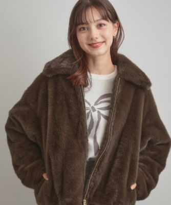 ふわふわ・上品】ミンクフェイクファーアウター（2002539084