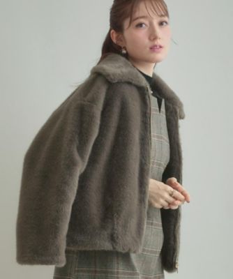 ふわふわ・上品】ミンクフェイクファーアウター（2002539084