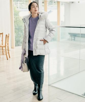 新品】HUMAN WOMAN ウールコート ダウンライナー付 フード取り外し可